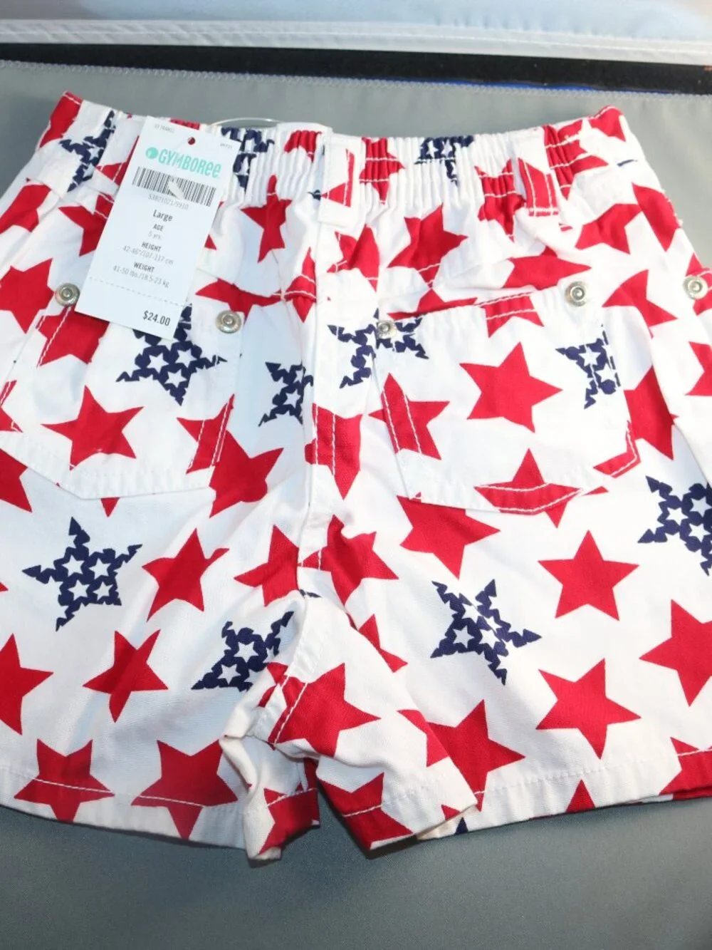 Gymboree Large 5-year patriotic stars shorts NWT adorable